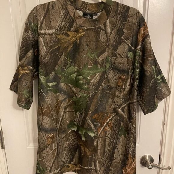 RedHead Mens Camouflage Short Sleeve Hunting Shirt Medium Polyester - Picture 10 of 16